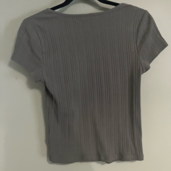 Army Green Ribbed top - Picture 4 of 4